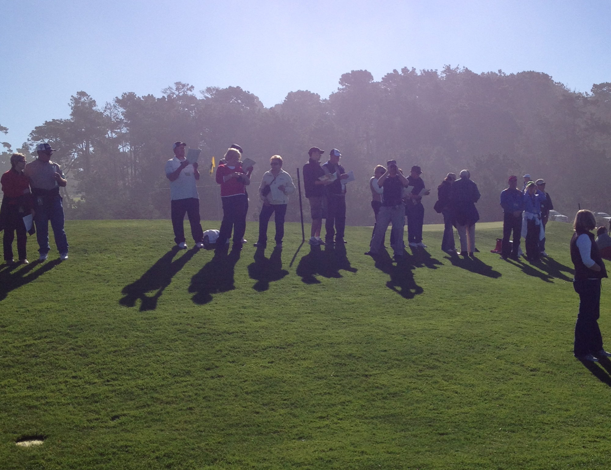 Fans watching the PGA Pro Am at Spyglass